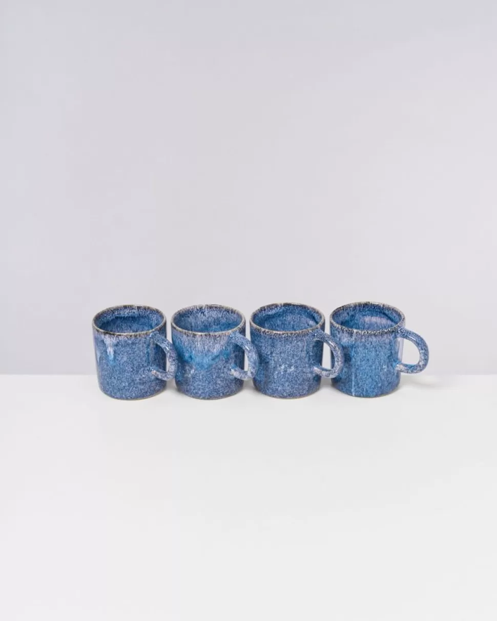 Motel a Miio Cordoama 4Er Set Tasse Gros Blau Gesprenkelt | Tassen & Becher Sets