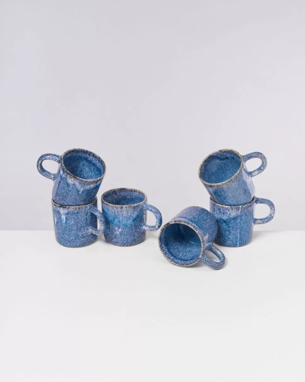 Motel a Miio Cordoama 6Er Set Tasse Gros Blau Gesprenkelt | Tassen & Becher